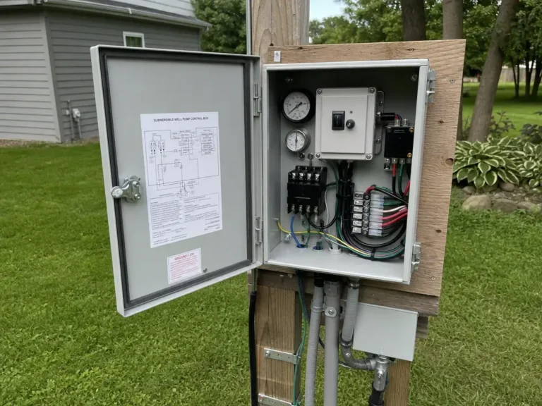 Residential well pump control box inspection