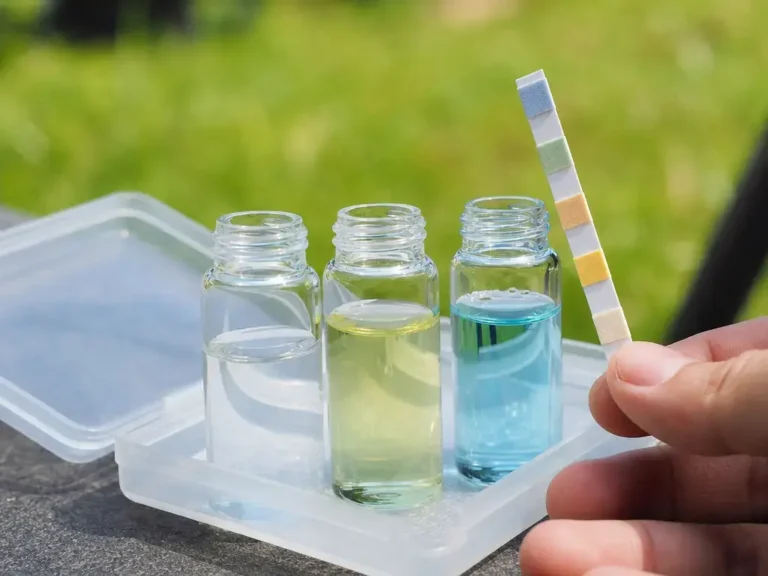 Water quality test vials for well water