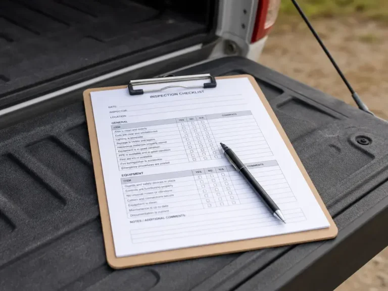 Well inspection written report on clipboard