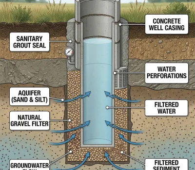 Bored Well Filtration Diagram